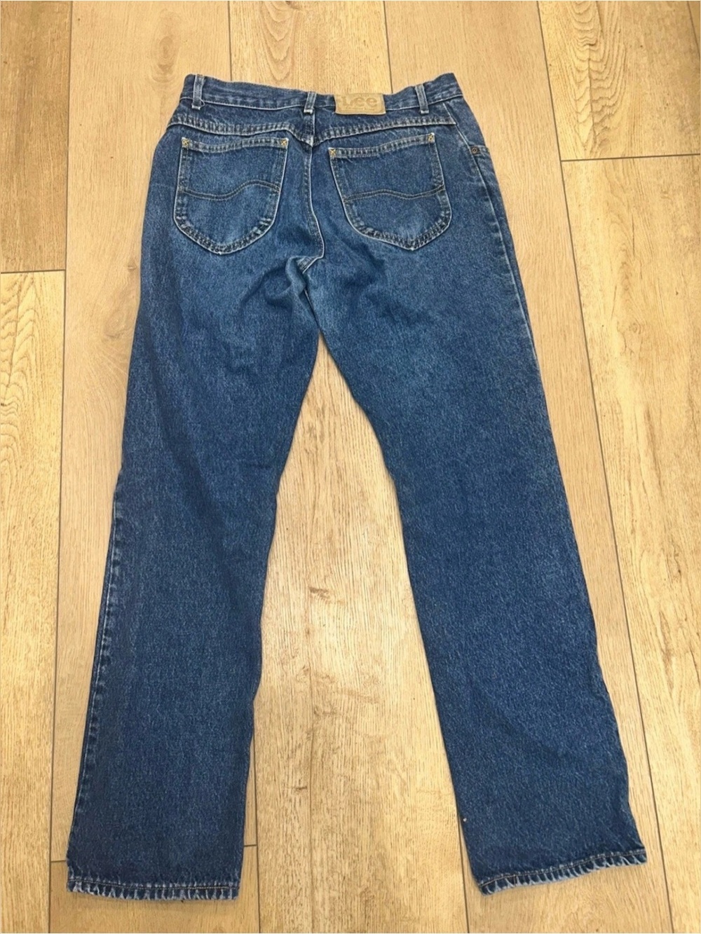 VTG Lee MR Mens Denim Blue Jeans Straight 33x32 Union Made Cotton Made in USA